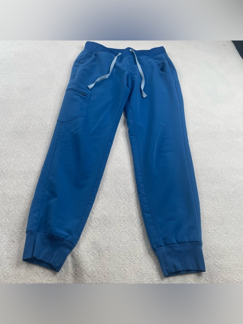 Figs Blue Jogger Scrub Pants‎ with Drawstring~ Size Small~ Medical Staff